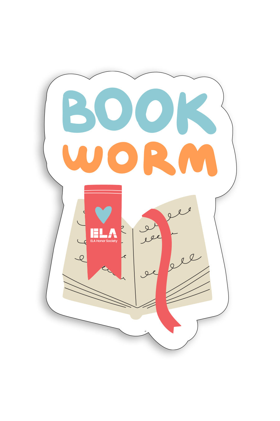Book Worm Sticker